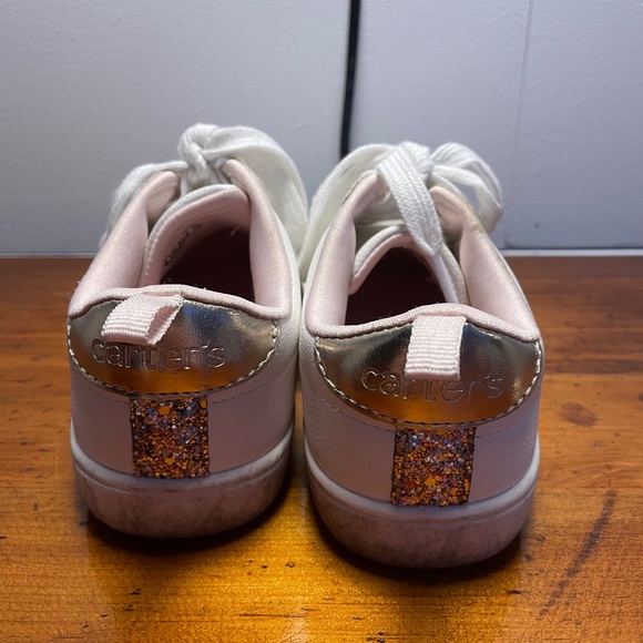Sparkly Heart Pink and White Sneakers - Picture 6 of 6